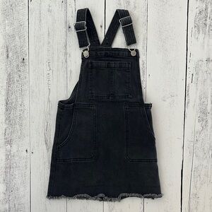 Girls Black Denim Overalls dress size 6 / 6x